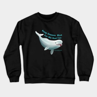 Beluga Whale Design Crewneck Sweatshirt